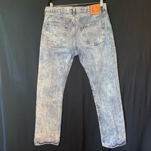 Levi’s 501 acid wash button fly jeans